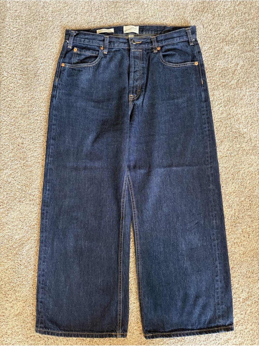 Women's Mid-Rise Cropped Vintage Wide Leg Jeans - Universal Thread™ Dark Wash 10